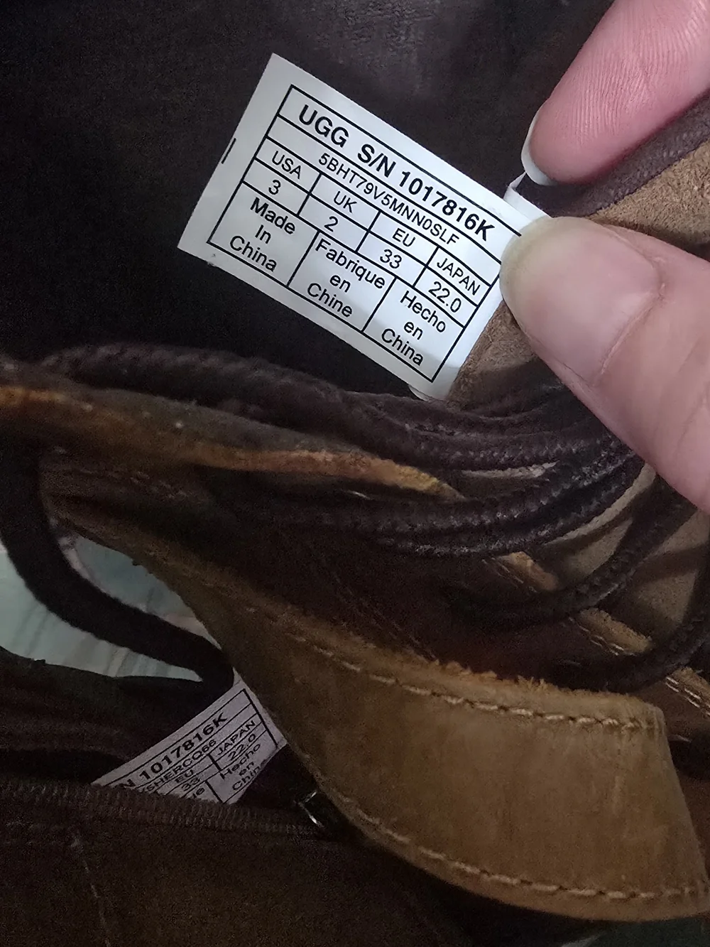 UGG Brown Suede Lace-Up Combat Boots